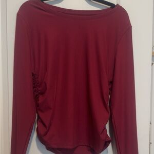 Elegant Burgundy Long Sleeve Top